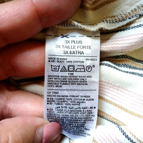 🌸Old Navy Sleeveless Button-Front Striped Top. Size 3X - Picture 8 of 14